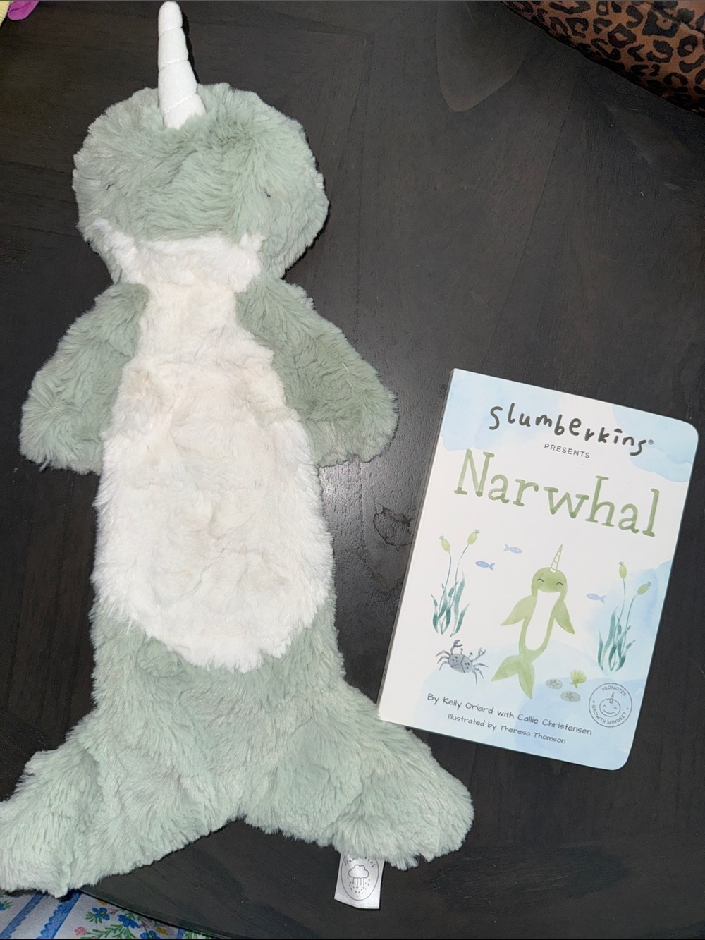 Slumberkins - narwhal lovey and book